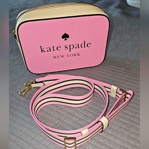 Nwot Kate Spade Pink and Cream Shoulder Bag